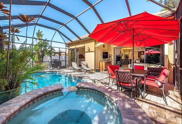 Outdoor pool, a heated pool