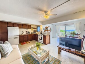 Een smart-tv, een dvd-speler, boeken en een filmbibliotheek