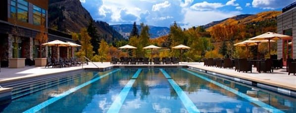 Outdoor pool, a heated pool