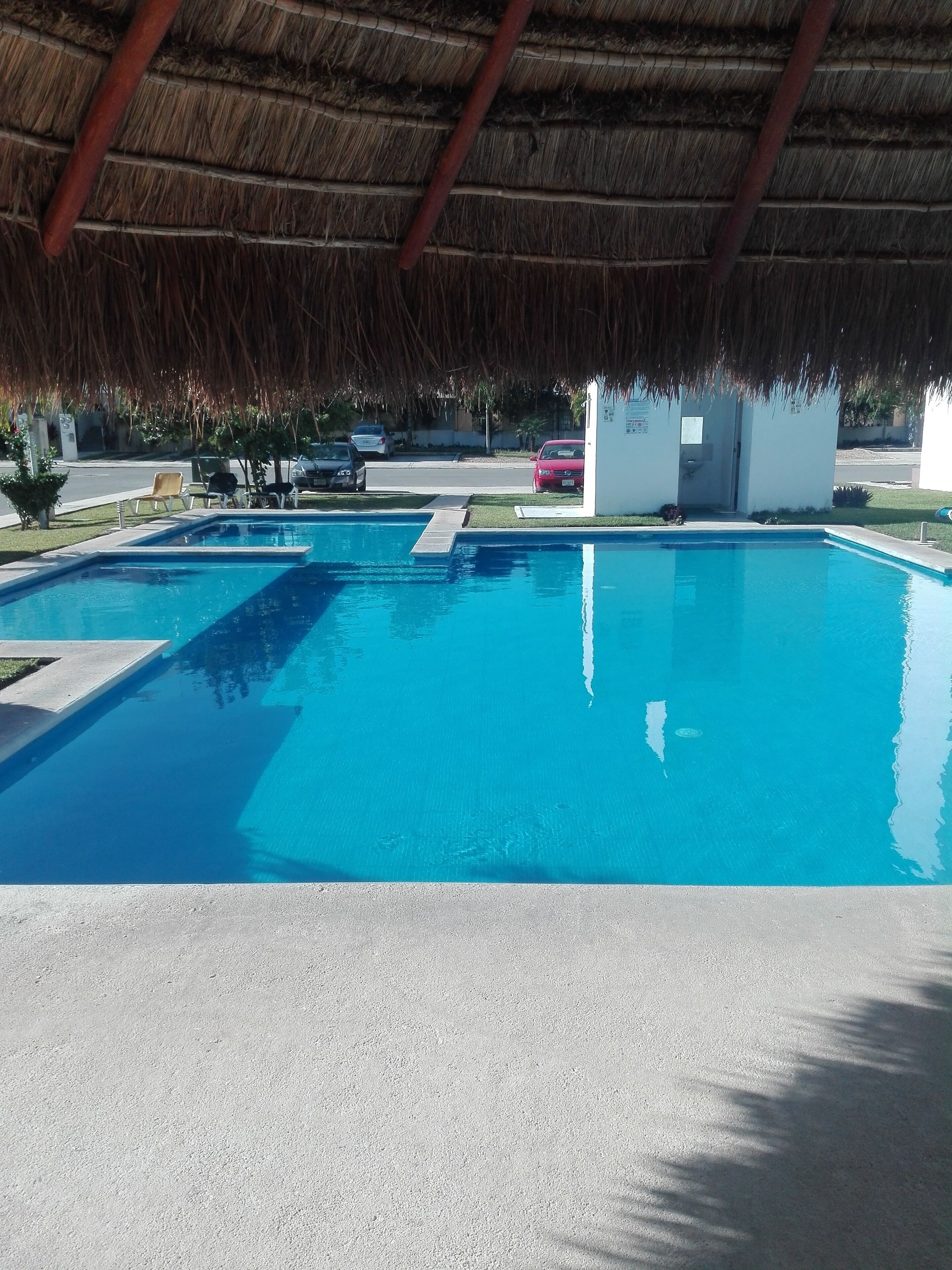 A heated pool