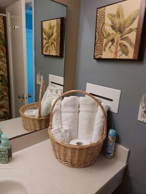 Hair dryer, towels, soap, toilet paper - DIRECT OCEAN FRONT  Awesome view Sleeps up to 4. BEAUTIFUL (Daytona Beach)