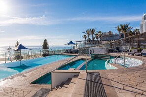 Indoor pool, outdoor pool