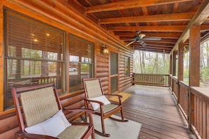 Terrace/patio - Cozy Cabin in Private Location w/ Hot Tub & Grill! (Blue Ridge)