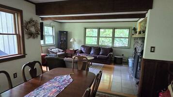 Smart TV, fireplace, printers