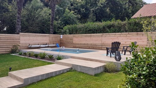 Maison avec piscine, au calme à 10 min de l'océan