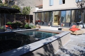 Outdoor pool - Townhouse 2 to 4 people with garden and pool classified 4 stars (Forcalquier)