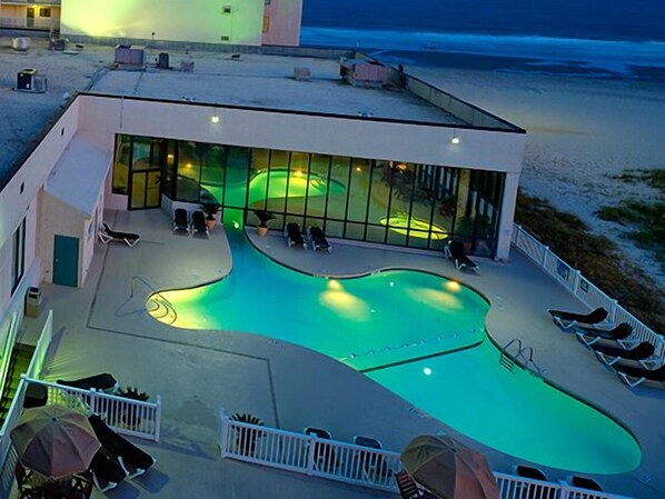 Indoor pool, outdoor pool