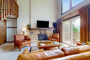 TV, fireplace, DVD player