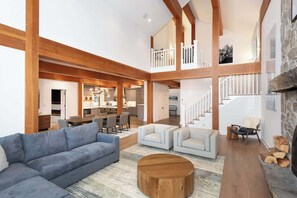 TV, fireplace, offices