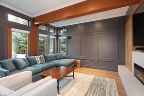 TV, fireplace, offices