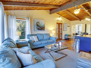 TV, DVD player, books