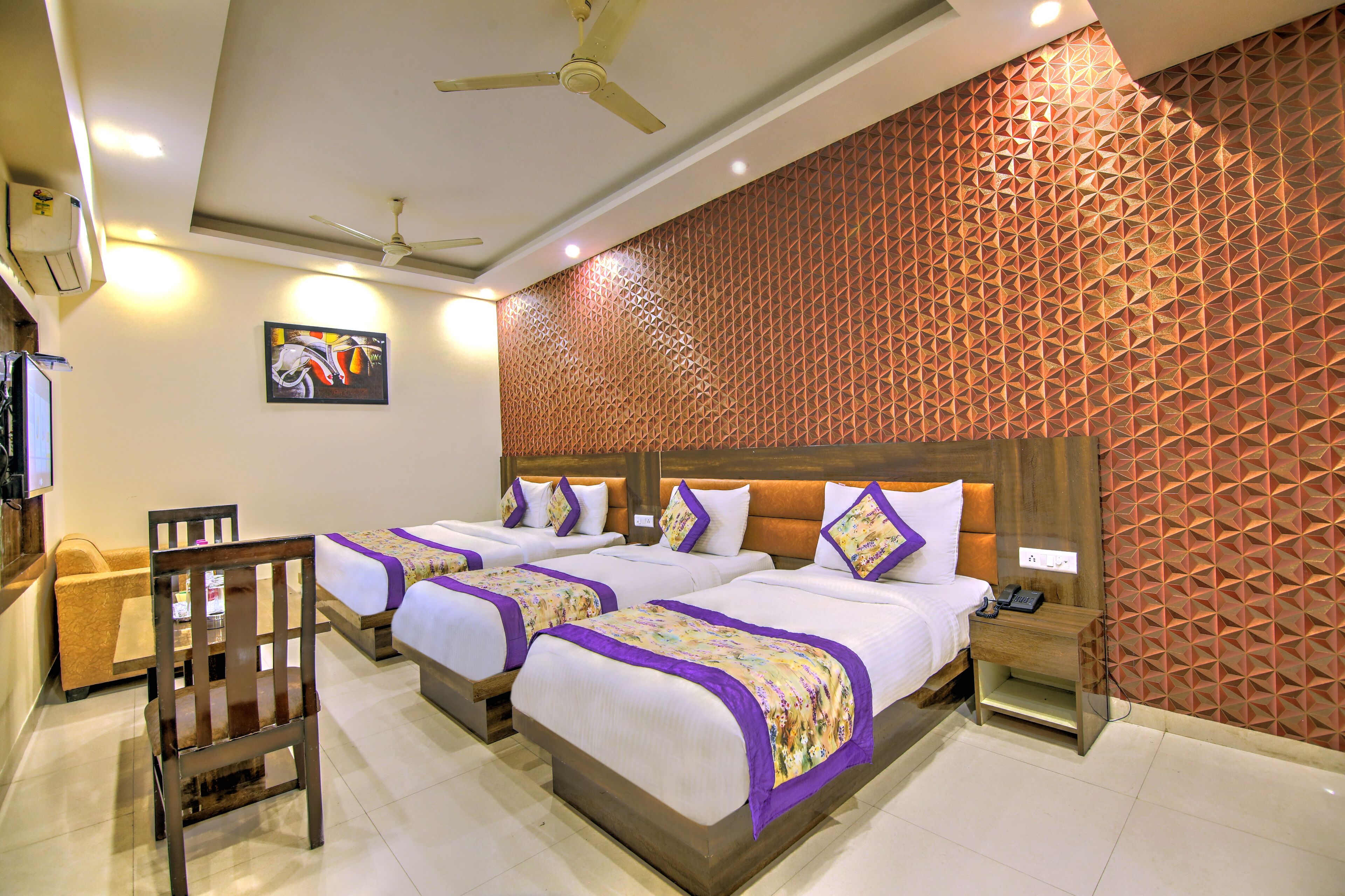 memory-foam beds, individually decorated, individually furnished, desk