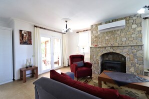 TV, fireplace, ping pong