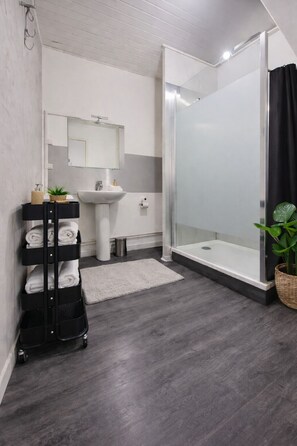 Shower, hair dryer, towels - Historic center of Chalon-sur-Saône, Burgundy cellar, 8 pers, parking nearby (CHALON SUR SAONE)