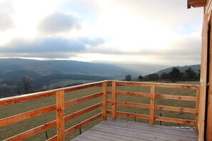 Terrace/patio - Chaze chalet at Lake Issarlés (Le Lac-d'Issarlès)