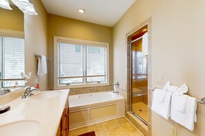Free toiletries, hair dryer, towels