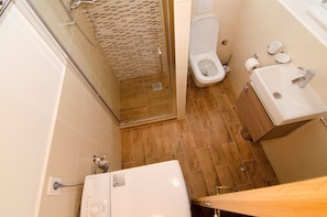Bathroom | Shower, hair dryer, towels