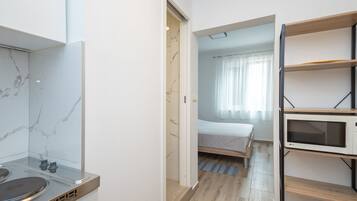 Studio (A2) | Private kitchen | Fridge, stovetop, electric kettle