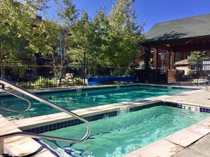 Outdoor pool, a heated pool