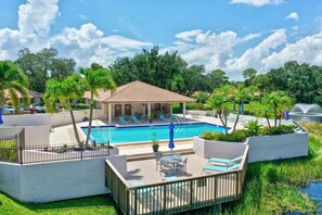 Outdoor pool, a heated pool
