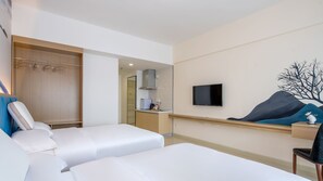 Apartamento elite | Roupas de cama premium, individualmente decorados
