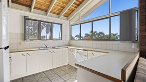 Microwave, stovetop, dishwasher, toaster