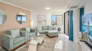 Living area - Grand Pacific U104 2BR with WaterfrontViews (Caloundra)