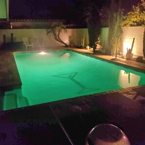 Outdoor pool, a heated pool