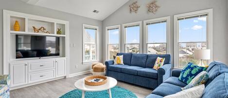 TV, DVD player, table football, books