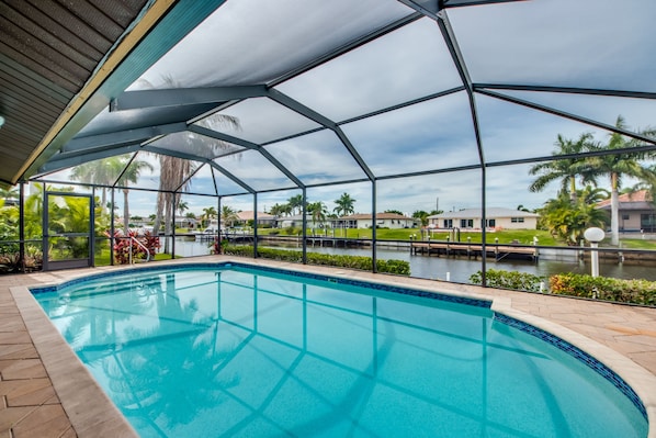 A heated pool