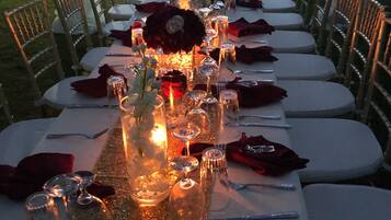 Área para banquetes al aire libre