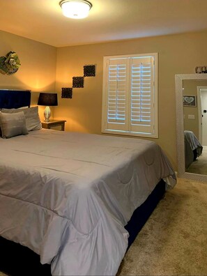 3 bedrooms, memory-foam beds, iron/ironing board, free WiFi