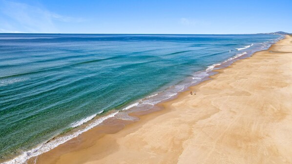 Enjoy a serene beach experience with access to the ocean.