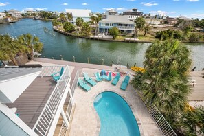 Outdoor pool, a heated pool