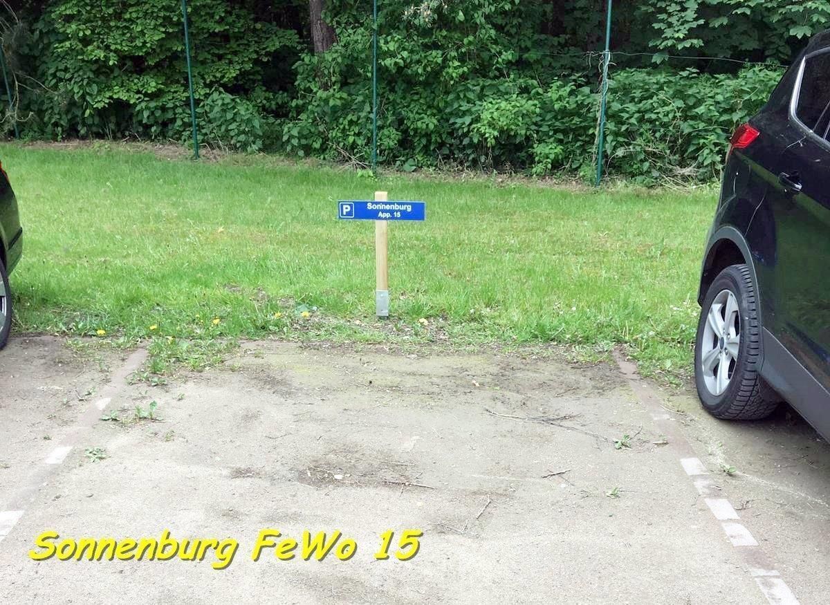 Señal de estacionamiento para Sonnenburg FeWo 15.
