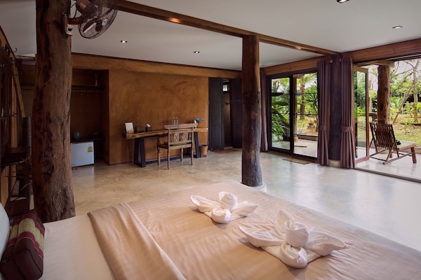 Pillar room in traditional wooden house