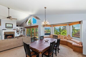 TV, fireplace, DVD player