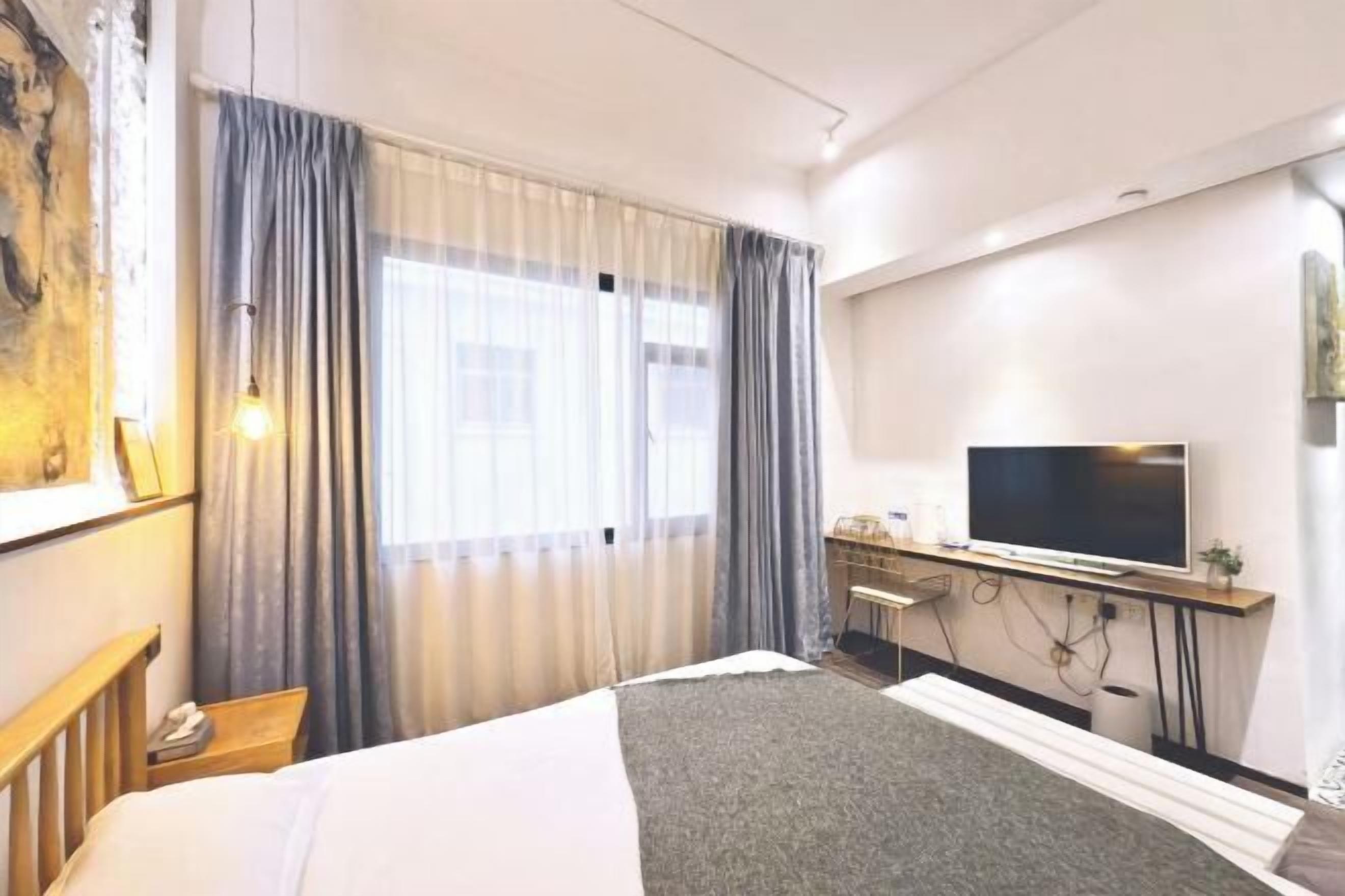 Individually decorated, individually furnished, desk, blackout curtains