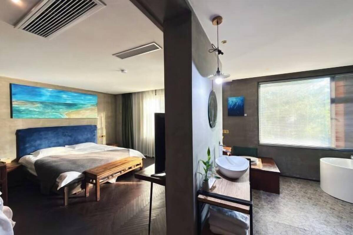 Individually decorated, individually furnished, desk, blackout curtains