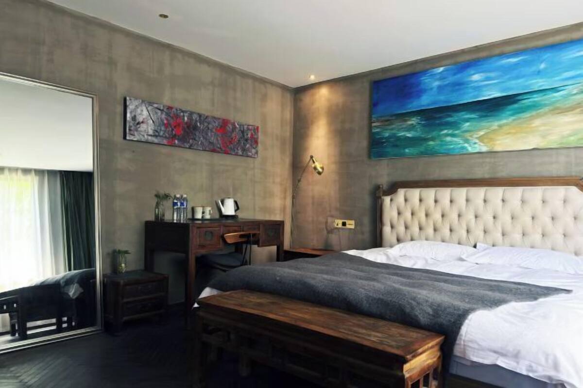 Individually decorated, individually furnished, desk, blackout curtains