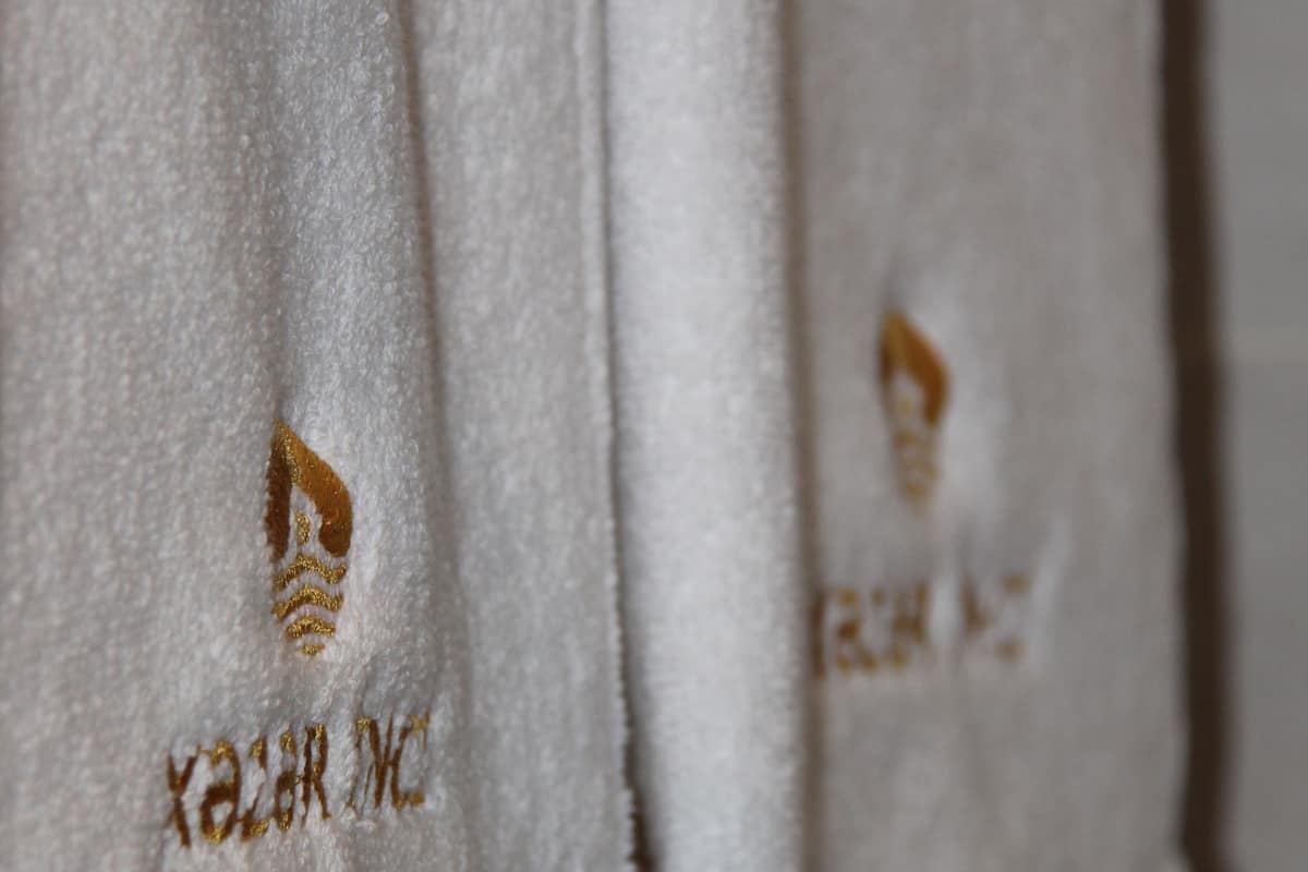 free toiletries, hair dryer, slippers, towels