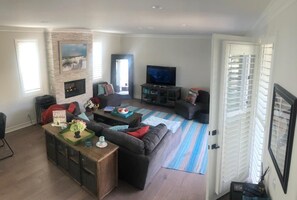 TV, fireplace, DVD player