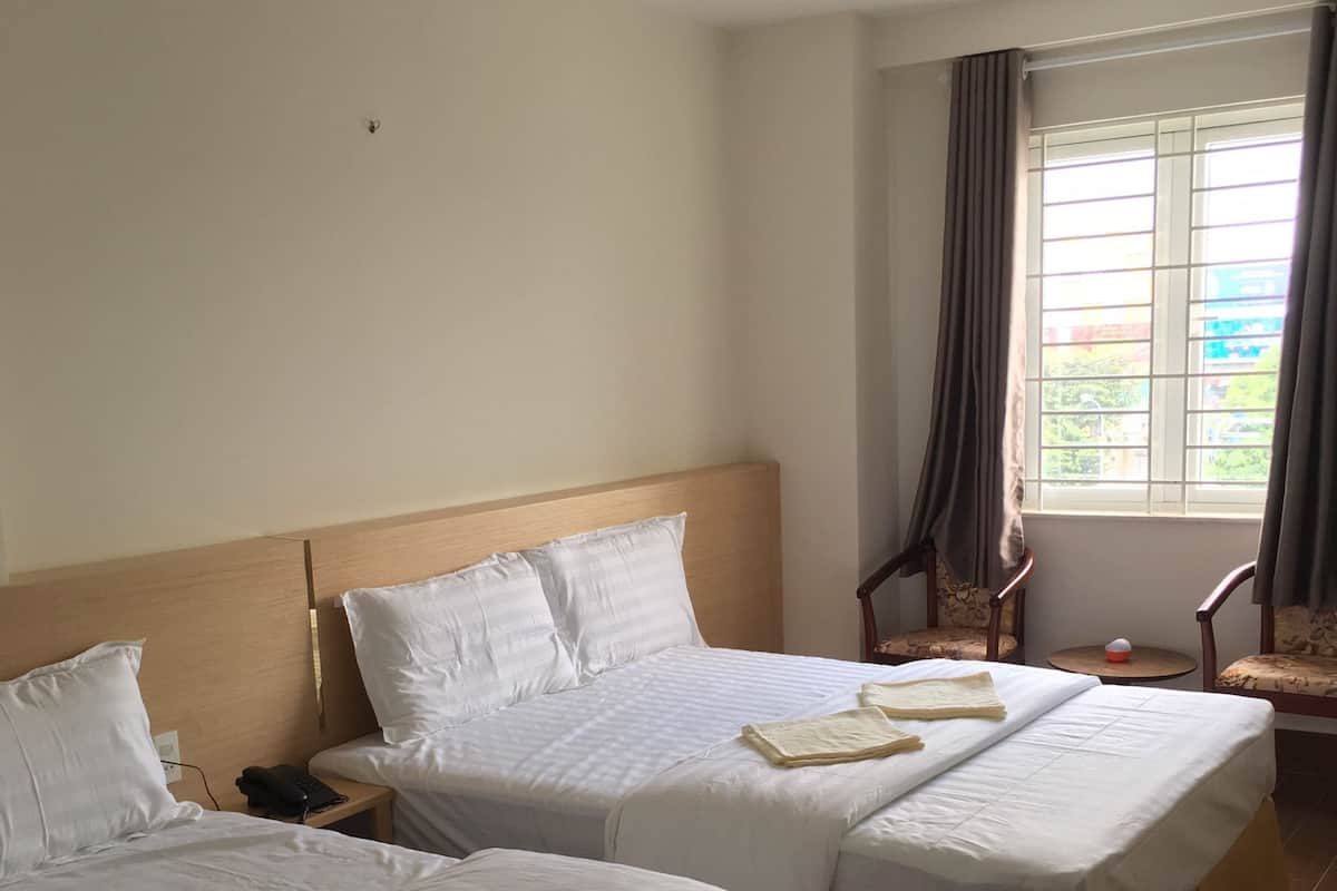 Desk, free WiFi, bed sheets