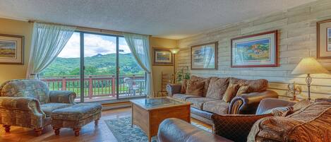 TV, fireplace, DVD player, stereo