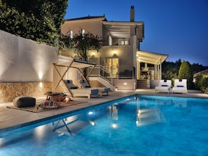 Outdoor pool - Ether Villa (135sqm, Sea View, Infinity Pool) (Zakinthos)