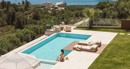 Villa Niolos II, Near Marathi Beach with eco pool