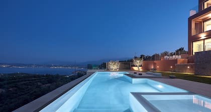 Villa Niolos II, Peaceful Hillside Villa With Spectacular Views, Near Marathi