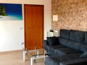 TV, DVD player, video library