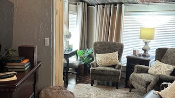 Älytelevisio, takka, kirjoja