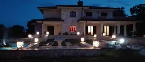 Front of property - evening/night